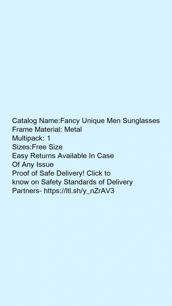 Catalog Name:*Fancy Unique Men glasses - free, blue