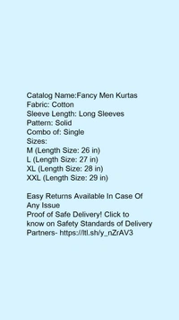 *Fancy Men Kurtas*Fabric: Cotton - xl, grey