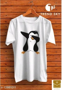 Men's Printed Polyester Half Sleeve Tshirt - xl, grey