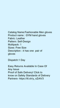 Fashionable Men gloves - free