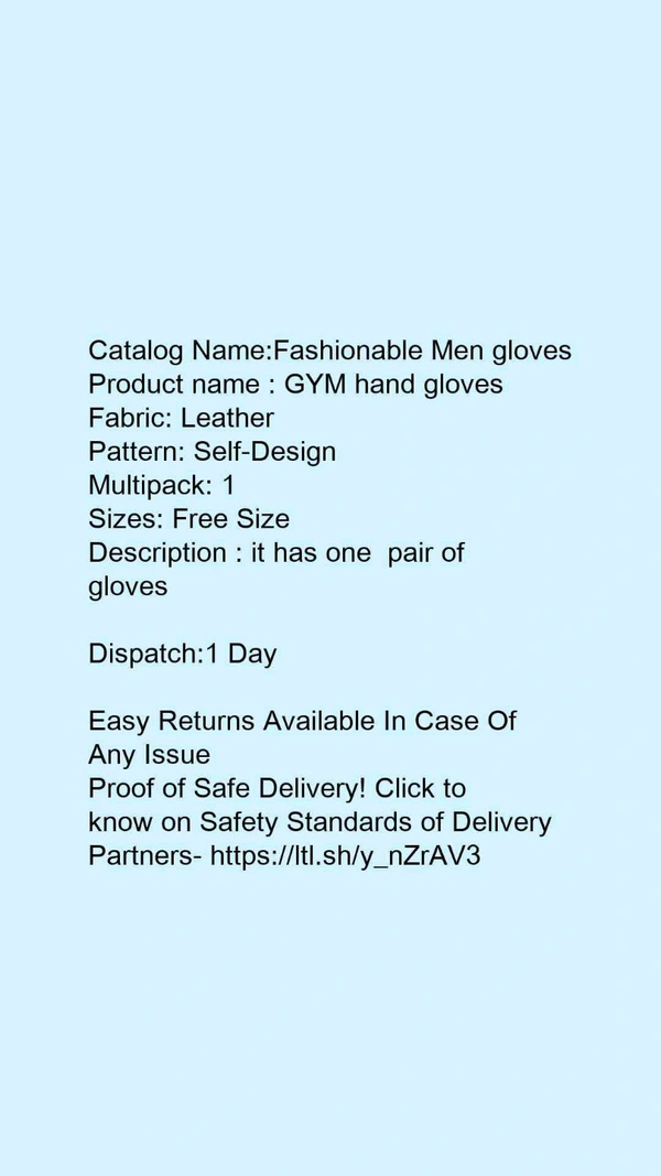 Fashionable Men gloves - free
