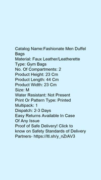 *Fashionate Men Duffel Bags* - free, red