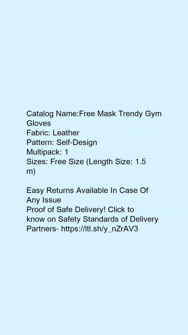 *Free Mask Trendy Gym Gloves* - free