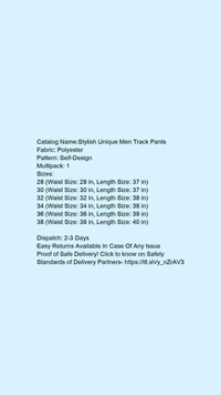 *Stylish Unique Men Track Pants* - 32