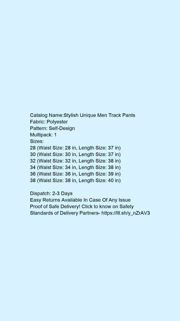 *Stylish Unique Men Track Pants* - 32