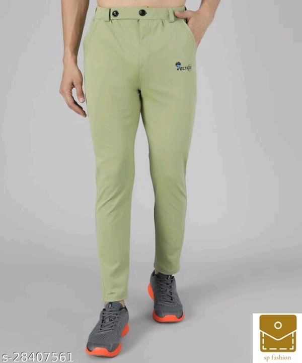 Veltick Men's Lycra Light Green Track Pant - 32