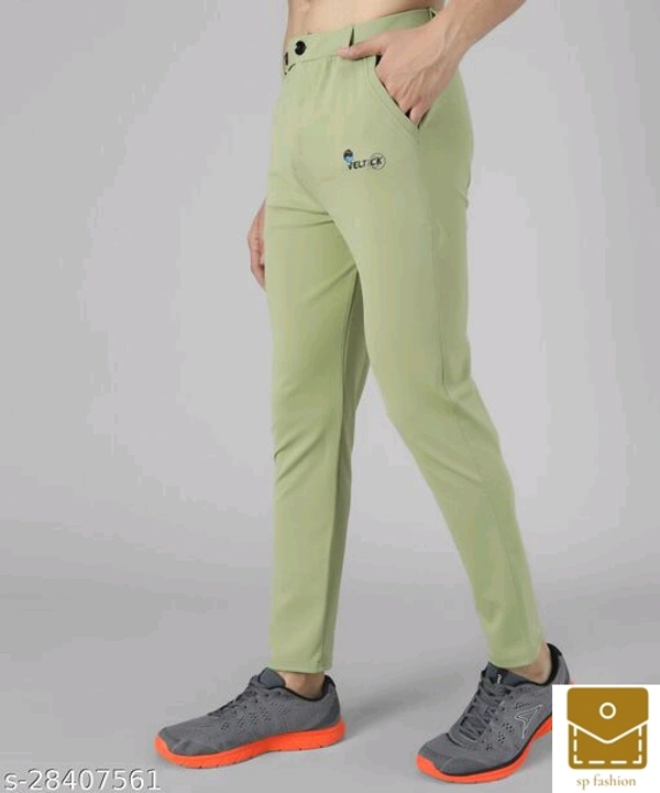 Veltick Men's Lycra Light Green Track Pant - 28