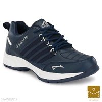 Stylish Men's Synthetic Navy Blue Casual Shoes - 6