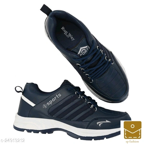 Stylish Men's Synthetic Navy Blue Casual Shoes - 8