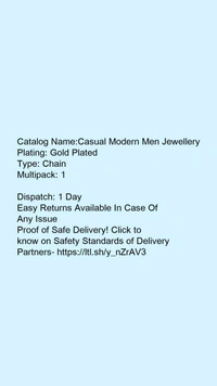 Casual Modern Men Jewellery - free, gold