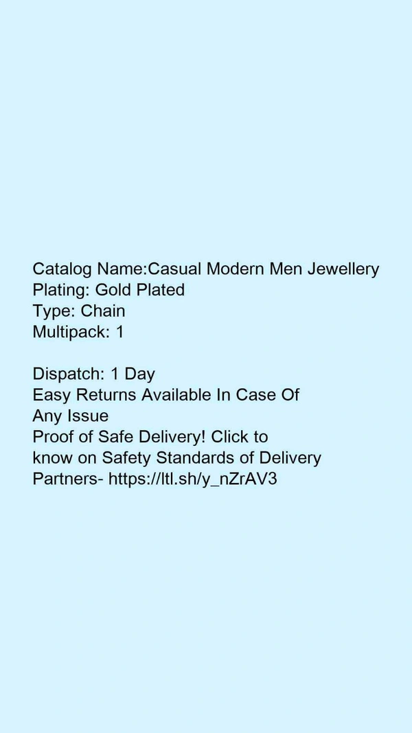 Casual Modern Men Jewellery - free, gold