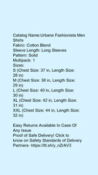 Mens Attractive Solid Cotton Blend Shirt - xxl