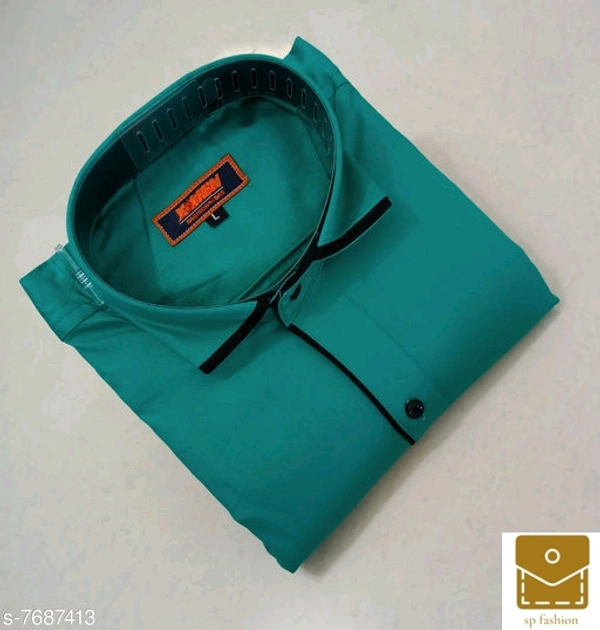 Mens Attractive Solid Cotton Blend Shirt - l