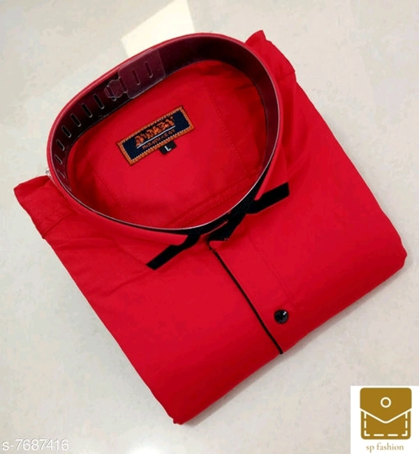 Mens Attractive Solid Cotton Blend Shirt - xxl