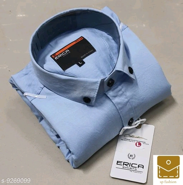 Men's CASUAL LOOK STYLISH SOLID SHIRT - l, blue