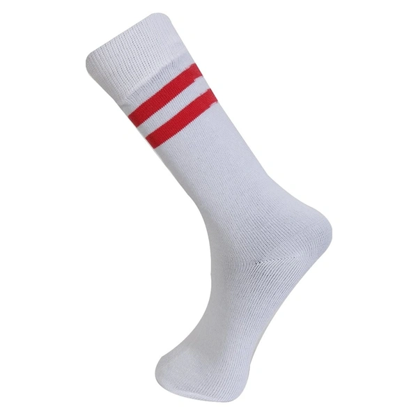 Socks - White With Red Stripe, 4