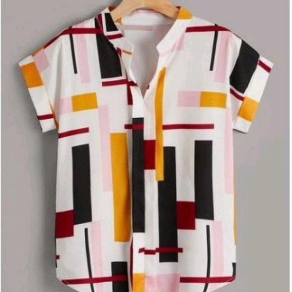 Stylish Multicolor Shirts Half - White, XL