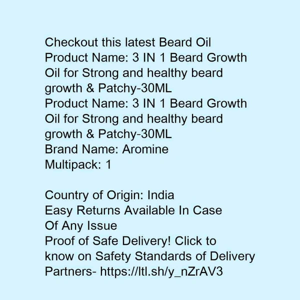 Beard Growth Oil, 30ML