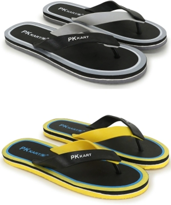 Flip Flop Sleeper Men's - 9, Grey+yellow