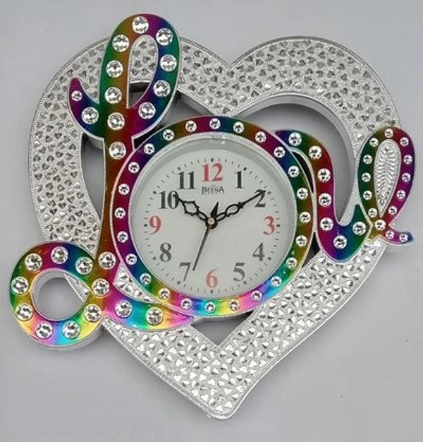 Clock Love Wall Clock New Design - Multicolor 2