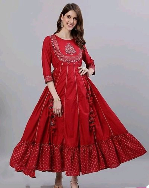 Kurta Royon Anarakali Kurta Women's - Cofee, XL