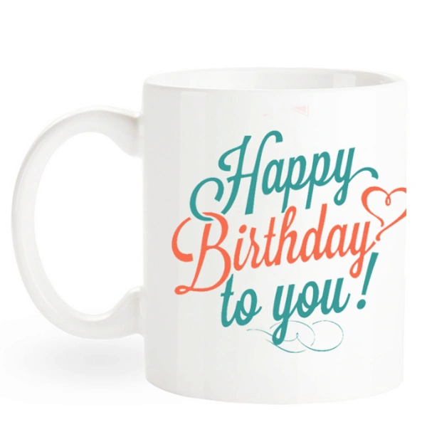 Happy Birthday Mug  - 350 ML, White