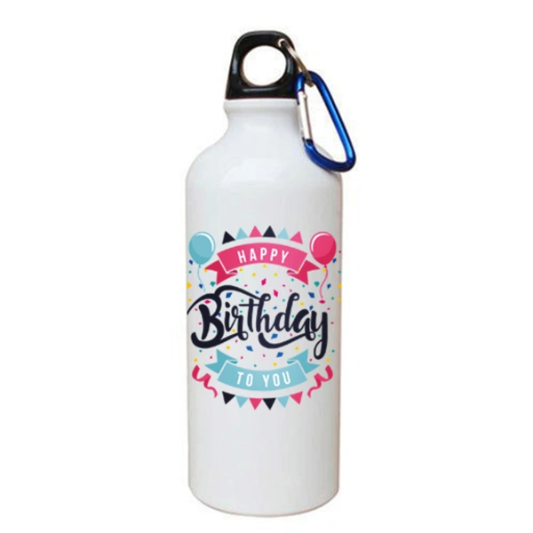 Happy Birthday Metal Sipper Bottle - 600 ML, HB07