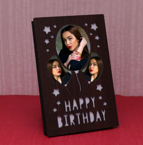 Happy Birthday Personalized LED Photo Frame - 8x6