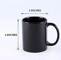Black Coffee Mug - 350 ML, Black