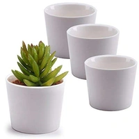 Ceramic plant pot set of 5 - 350 ml