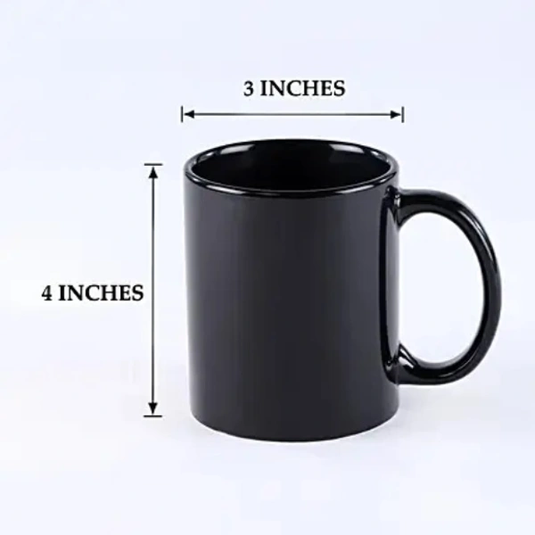 Black Photo Mug for Anniversary Gift - 330 ML, Black