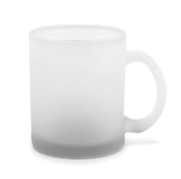 Frosted white glass Mug with photo - 330 ML