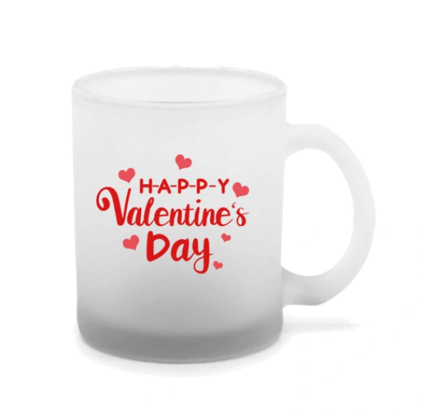 Valentine's day gift frosted glass Mug  - 330 ML, HVD-02