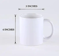 Love Valentine's day gift frosted glass Mug  - 330 ML, White