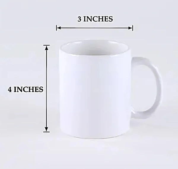 Love Valentine's day gift frosted glass Mug  - 330 ML, White