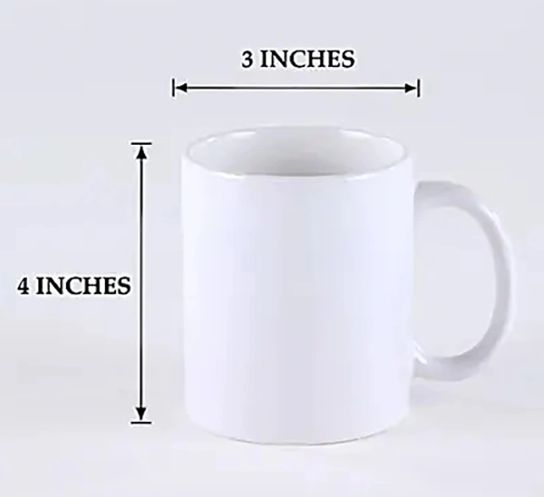 Happy Valentine's day gift frosted glass Mug  - 330 ML, White