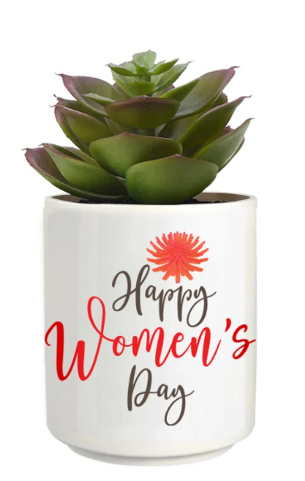 Women's day ceramic planter  - 330 ML