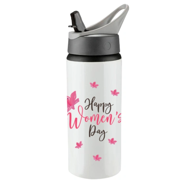 Women's day git metal sipper - 600 ML, Style 1