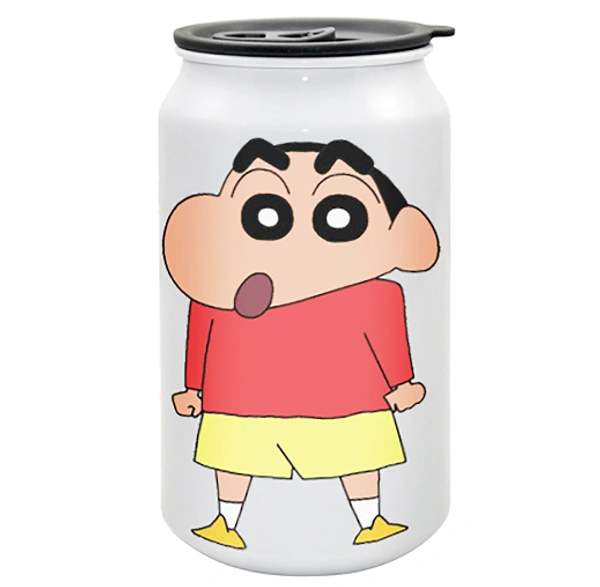 YOGDOTS Metal Sipper Drink Can Shaped  Kids gift pack of 10 - 350 ML, Kids Designs