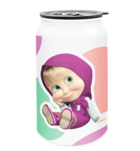 YOGDOTS Metal Sipper Drink Can Shaped  Kids gift pack of 10 - 350 ML, Kids Designs