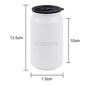 YOGDOTS Metal Sipper Drink Can Shaped  Kids gift pack of 10 - 350 ML, Kids Designs