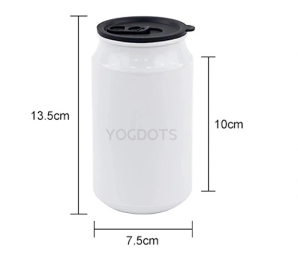 YOGDOTS Metal Sipper Drink Can Shaped  Kids gift pack of 10 - 350 ML, Kids Designs