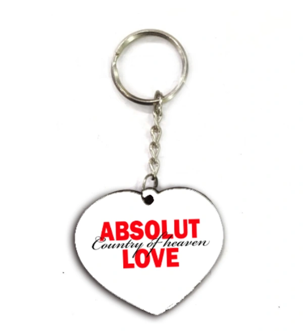 Metal Keychain with print - Wooden-MDF