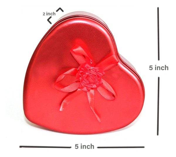 YOGDOTS Love Heart Box with Teddy and Roses - 5 inch