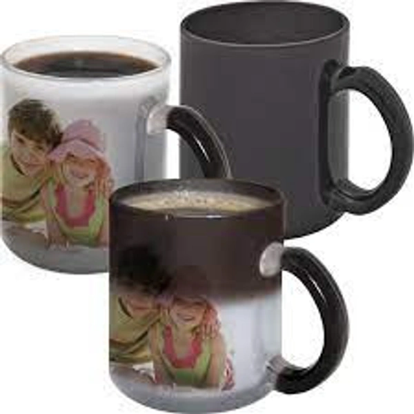 Glass Magic Mug With Photo visible in hot - 