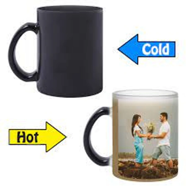 Glass Magic Mug With Photo visible in hot - 