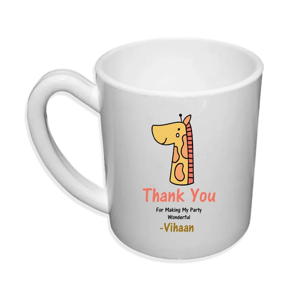 Set of 2 Unbreakable Personalized return gift mugs for kids - 330 ML