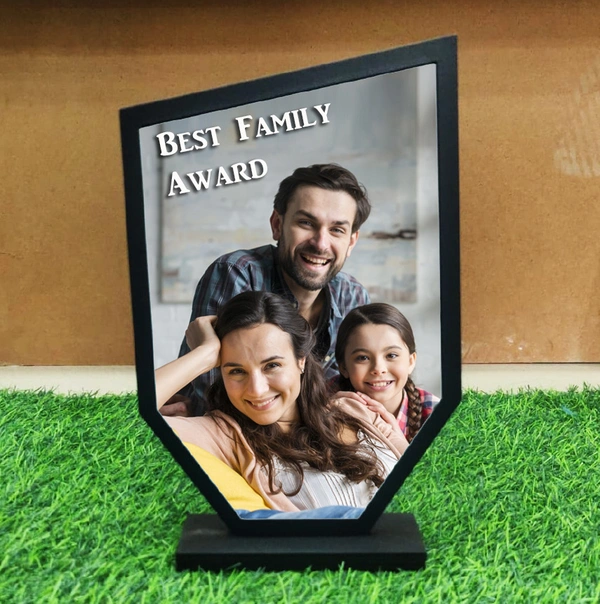 Wooden Trophy Photo Frame with Print  - 8x5