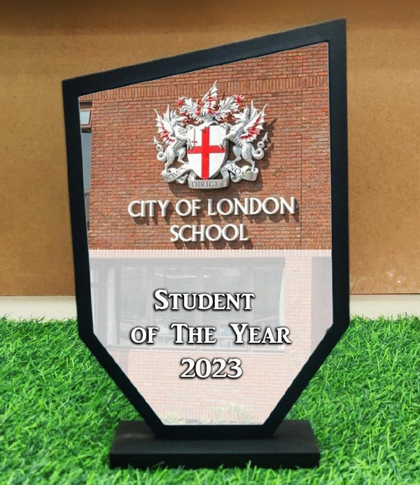 Wooden Trophy Photo Frame with Print  - 8x5