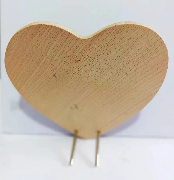Heart Shaped Laser engraved Gift Photo Print Wooden frame - 7x7 Heart
